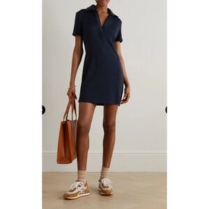 Giuliva Heritage Lucrezia Ribbed Knit Polo Dress Navy Blue IT 46 US size 10